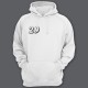 Именная толстовка с капюшоном с объемным шрифтом и цепью #32