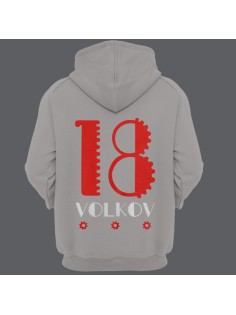 Именная толстовка с капюшоном с механическим шрифтом и шестеренками #36