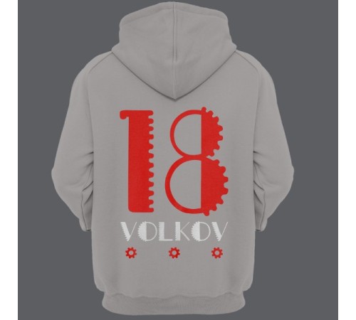 Именная толстовка с капюшоном с механическим шрифтом и шестеренками #36