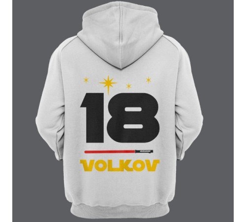 Именная толстовка с капюшоном с шрифтом из звёздных войн и лазерным мечом #37