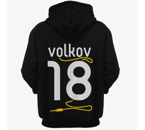 Именная толстовка с капюшоном с аккуратным шрифтом и кабелем от наушников #38