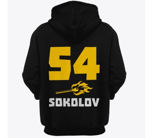 Именная толстовка с капюшоном с брутальным шрифтом и спичкой #41