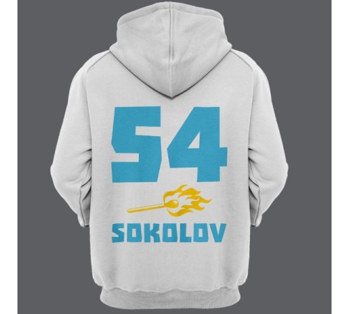 Именная толстовка с капюшоном с брутальным шрифтом и спичкой #41