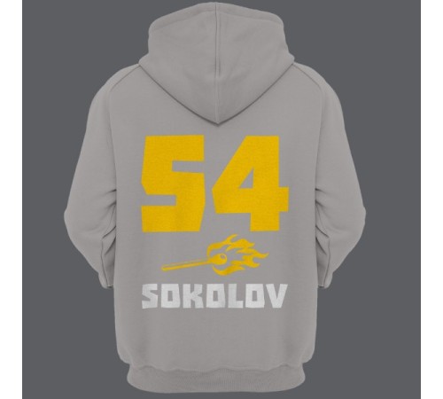 Именная толстовка с капюшоном с брутальным шрифтом и спичкой #41