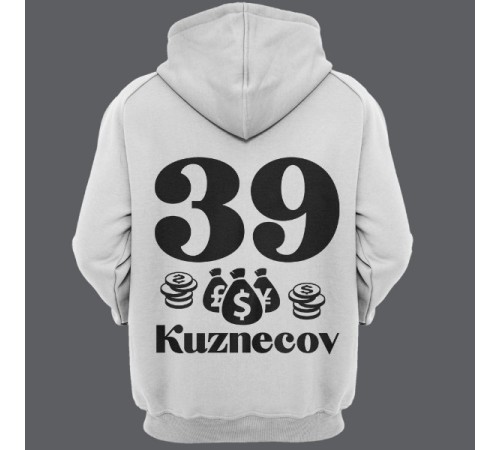Именная толстовка с капюшоном с мажорным шрифтом и кучей денег #46