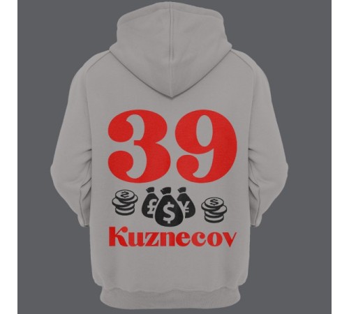Именная толстовка с капюшоном с мажорным шрифтом и кучей денег #46