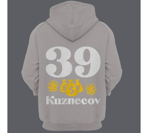 Именная толстовка с капюшоном с мажорным шрифтом и кучей денег #46