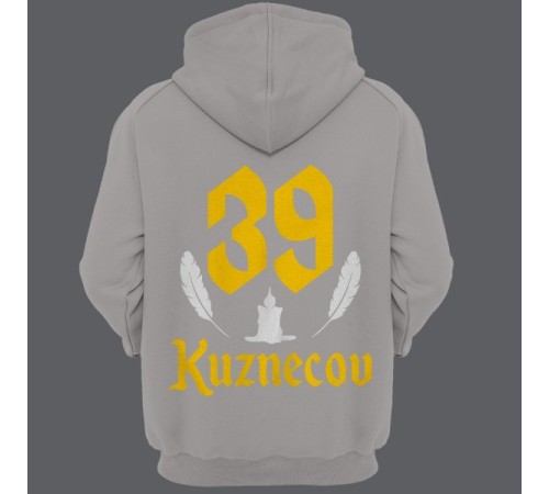 Именная толстовка с шрифтом старого времени и свечой #50