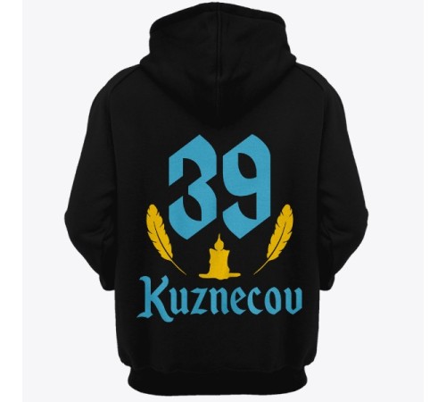 Именная толстовка с шрифтом старого времени и свечой #50