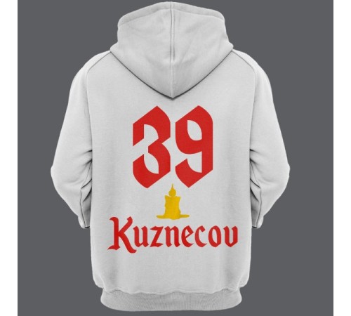 Именная толстовка с шрифтом старого времени и свечой #50