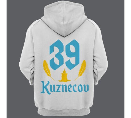 Именная толстовка с шрифтом старого времени и свечой #50