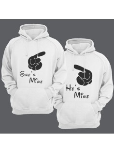 Парные толстовки с капюшоном для двоих "She's mine (Она моя)"