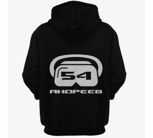 Именная толстовка с футуристичным шрифтом и шлемом виртуальной реальности #71