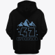 Именная толстовка с необычным шрифтом и силуэтами гор #75