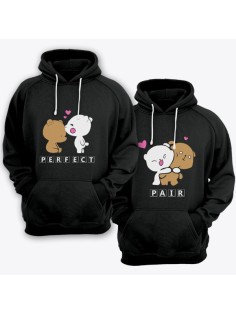 Парные толстовки с капюшоном для влюбленных "Perfect pair"