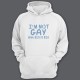 Прикольная толстовка с капюшоном с надписью "I'm not gay..." ("Я не гей")