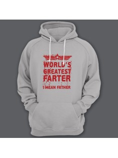 Прикольная толстовка с капюшоном с надписью "World's greatest farter" ("Лучший в мире пердун")