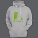 Прикольная толстовка с капюшоном с надписью "Android"