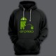 Прикольная толстовка с капюшоном с надписью "Android"