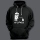 Прикольная толстовка с капюшоном с надписью "Android"
