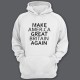 Толстовка с капюшоном с прикольной надписью "Make America Great Britain Again" ("Сделай Америку Великой Британией снова")
