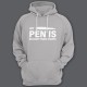 Толстовка с капюшоном с прикольной надписью "My pen is bigger than yours" ("Моя ручка больше твоей")