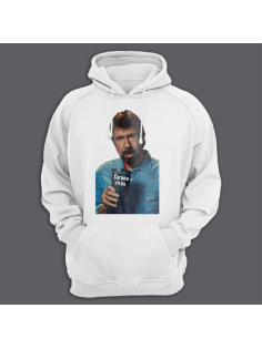 Толстовка с капюшоном с принтом "Чак Норрис пьет коронавирус"