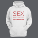 Толстовка с капюшоном с надписью "SEX Инструктор First lesson free"
