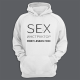 Толстовка с капюшоном с надписью "SEX Инструктор First lesson free"