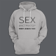 Толстовка с капюшоном с надписью "SEX Инструктор First lesson free"
