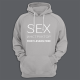 Толстовка с капюшоном с надписью "SEX Инструктор First lesson free"