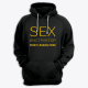 Толстовка с капюшоном с надписью "SEX Инструктор First lesson free"