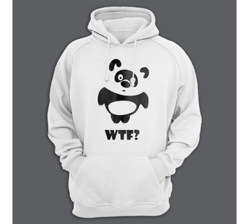 Толстовка с капюшоном с принтом "WTF"