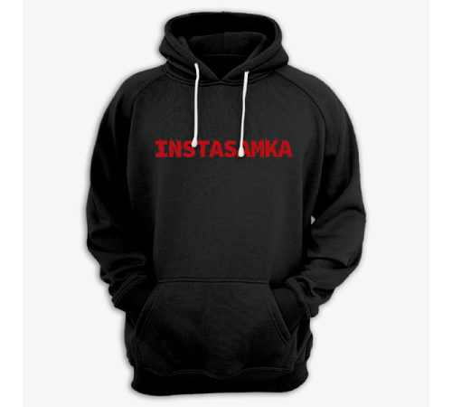 Толстовка с капюшоном с принтом "Instasamka"