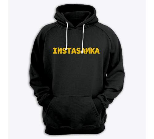 Толстовка с капюшоном с принтом "Instasamka"