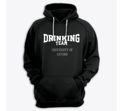 Толстовка с капюшоном с надписью "University Of Oxford DRINKING TEAM"