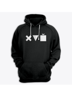 Толстовка с капюшоном с принтом "Икс Треугольник Куб"