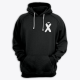 Толстовка с капюшоном с маленьким принтом "буква Х*Й"