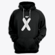 Толстовка с капюшоном с принтом "буква Х*Й"