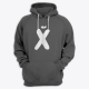 Толстовка с капюшоном с принтом "буква Х*Й"