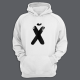 Толстовка с капюшоном с принтом "буква Х*Й"