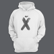 Толстовка с капюшоном с принтом "буква Х*Й"