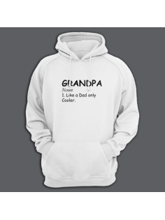 Толстовка в подарок для дедушки с принтом "Grandpa. Noun. Like a dad only cooler"