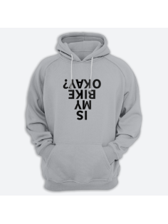 Толстовка с капюшоном с принтом "Is my bike okay?"