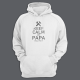 Толстовка с капюшоном для папы с принтом "Keep calm and papa will fix it"