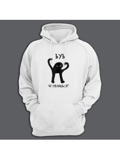 Толстовка с капюшоном с принтом "ЪУЪ чё пялишься"