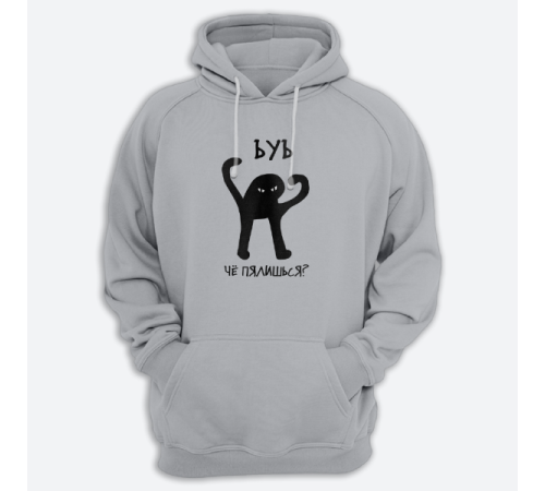Толстовка с капюшоном с принтом "ЪУЪ чё пялишься"