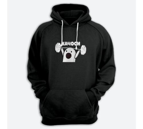 Толстовка с капюшоном с принтом "Качоси"