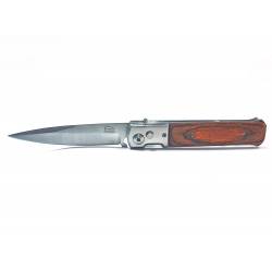 Складной нож Stainless, длина лезвия 10 см, рукоять - дерево