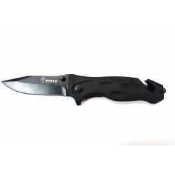 Складной нож Boker B049, длина лезвия 8 см, черный матовый